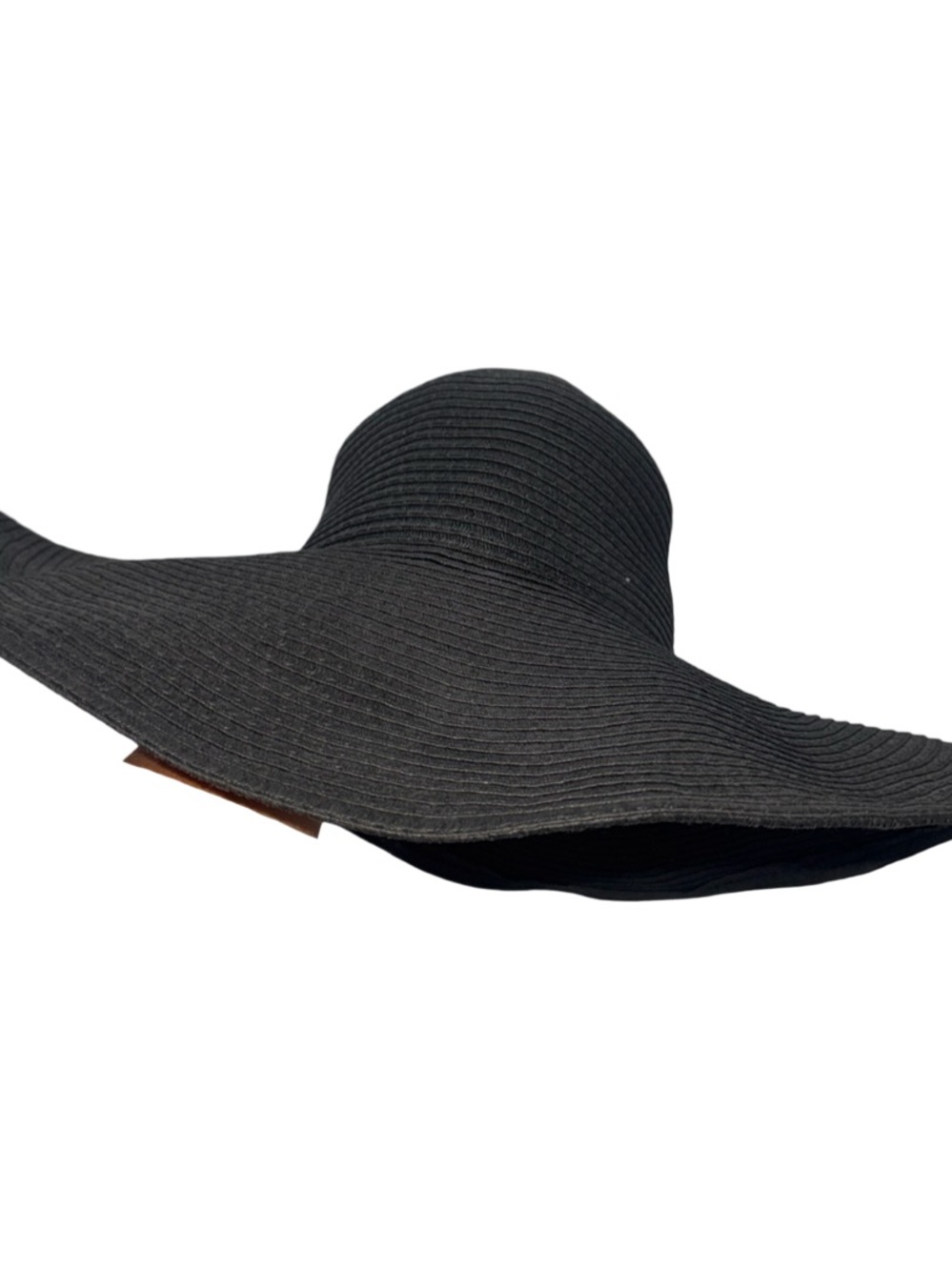 Forever 21 Black Wide-Brim Straw Beach Sun Hat